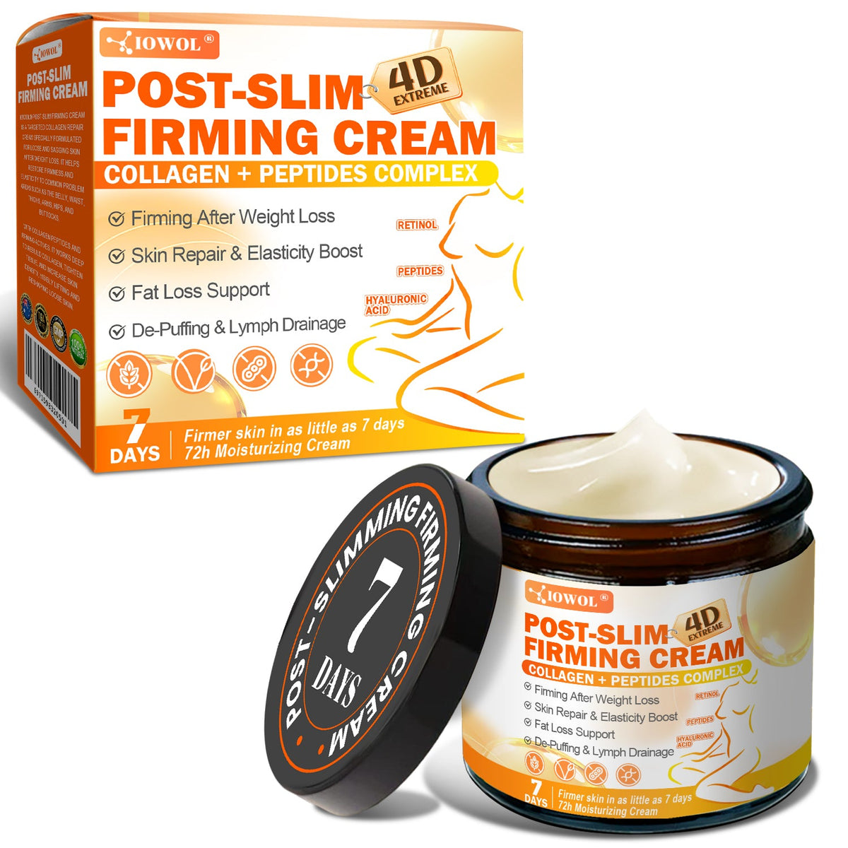 𝐎𝐟𝐟𝐢𝐜𝐢𝐚𝐥 𝐒𝐭𝐨𝐫𝐞 | 𝐈𝐎𝐖𝐎𝐋® 𝐏𝐨𝐬𝐭-𝐒𝐥𝐢𝐦 𝐅𝐢𝐫𝐦𝐢𝐧𝐠 𝐂𝐫𝐞𝐚𝐦 𝐰𝐢𝐭𝐡 𝐆𝐇𝐊-𝐂𝐮, 𝐀𝐫𝐠𝐢𝐫𝐞𝐥𝐢𝐧𝐞 & 𝐌𝐚𝐭𝐫𝐢𝐱𝐲𝐥 𝟑𝟎𝟎𝟎, 𝐜𝐨𝐥𝐥𝐚𝐠𝐞𝐧 𝐩𝐞𝐩𝐭𝐢𝐝𝐞𝐬 𝐚𝐧𝐝 𝐬𝐤𝐢𝐧-𝐟𝐢𝐫𝐦𝐢𝐧𝐠 𝐚𝐜𝐭𝐢𝐯𝐞𝐬 𝐭𝐨 𝐭𝐚𝐫𝐠𝐞𝐭 𝐥𝐨𝐨𝐬𝐞, 𝐬𝐚𝐠𝐠𝐢𝐧𝐠 𝐬𝐤𝐢𝐧 𝐚𝐟𝐭𝐞𝐫 𝐰𝐞𝐢𝐠𝐡𝐭 𝐥𝐨𝐬𝐬.