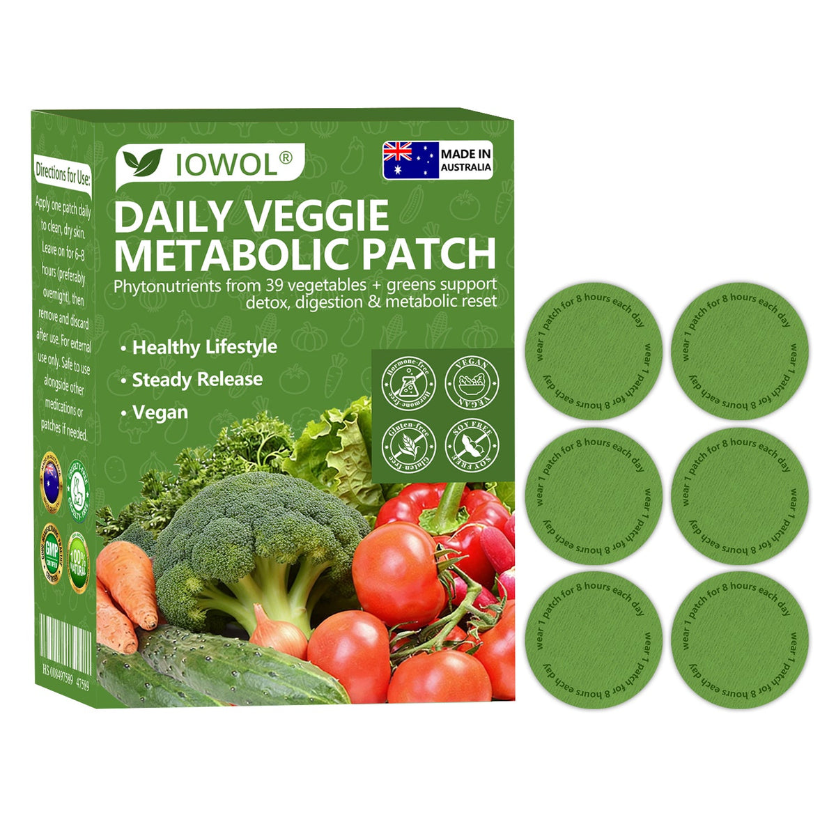 🥦𝐎𝐟𝐟𝐢𝐜𝐢𝐚𝐥 𝐒𝐭𝐨𝐫𝐞 | 𝐈𝐎𝐖𝐎𝐋® 𝐃𝐚𝐢𝐥𝐲 𝐕𝐞𝐠𝐞𝐭𝐚𝐛𝐥𝐞 𝐌𝐞𝐭𝐚𝐛𝐨𝐥𝐢𝐜 𝐏𝐚𝐭𝐜𝐡 𝐮𝐬𝐞𝐬 𝐨𝐫𝐠𝐚𝐧𝐢𝐜 𝐯𝐞𝐠𝐞𝐭𝐚𝐛𝐥𝐞 𝐞𝐱𝐭𝐫𝐚𝐜𝐭𝐬 𝐚𝐧𝐝 𝐩𝐡𝐲𝐭𝐨𝐧𝐮𝐭𝐫𝐢𝐞𝐧𝐭𝐬 𝐟𝐫𝐨𝐦 𝟑𝟗 𝐯𝐞𝐠𝐞𝐭𝐚𝐛𝐥𝐞𝐬 + 𝐠𝐫𝐞𝐞𝐧𝐬 𝐭𝐨 𝐬𝐮𝐩𝐩𝐨𝐫𝐭 𝐝𝐞𝐭𝐨𝐱, 𝐝𝐢𝐠𝐞𝐬𝐭𝐢𝐨𝐧 & 𝐦𝐞𝐭𝐚𝐛𝐨𝐥𝐢𝐜 𝐫𝐞𝐬𝐞𝐭, 𝐚𝐧𝐝 𝐛𝐨𝐨𝐬𝐭 𝐞𝐧𝐞𝐫𝐠𝐲 𝐟𝐨𝐫 𝐚𝐥𝐥-𝐝𝐚𝐲 𝐰𝐞𝐥𝐥𝐧𝐞𝐬𝐬.